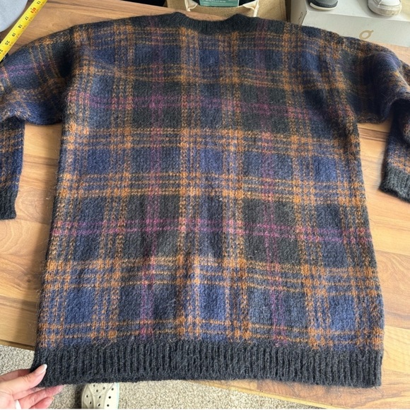 Vintage Paul Harris Mohair Blend Plaid Sweater M Dark Academia Fall Photos - Picture 10 of 10